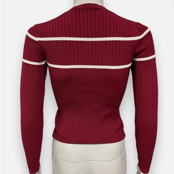 VALENTINO GARAVANI Ribbed-Knit V Logo Sweater XS - Picture 3 of 11